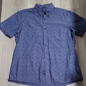 1901 Navy Floral Casual Button Down Shirt